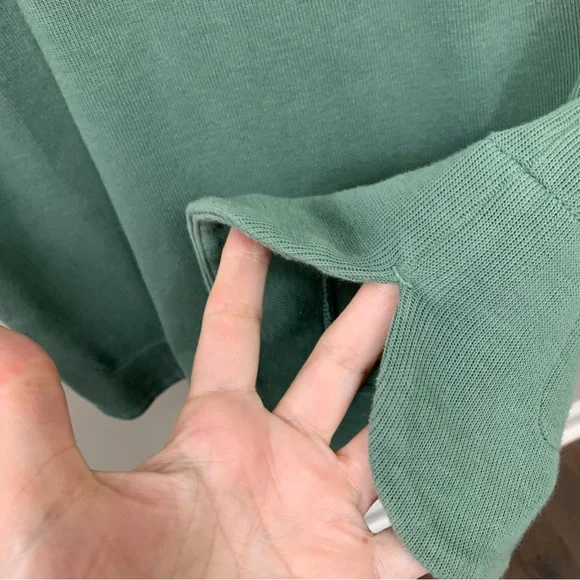 Boden Knit Long Sleeve Quarter-Zip Sage Green Midi Dress - Picture 5 of 10